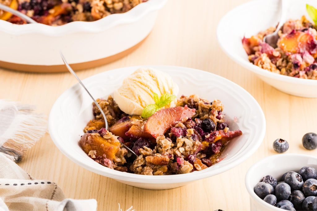 Peach Blueberry Crisp