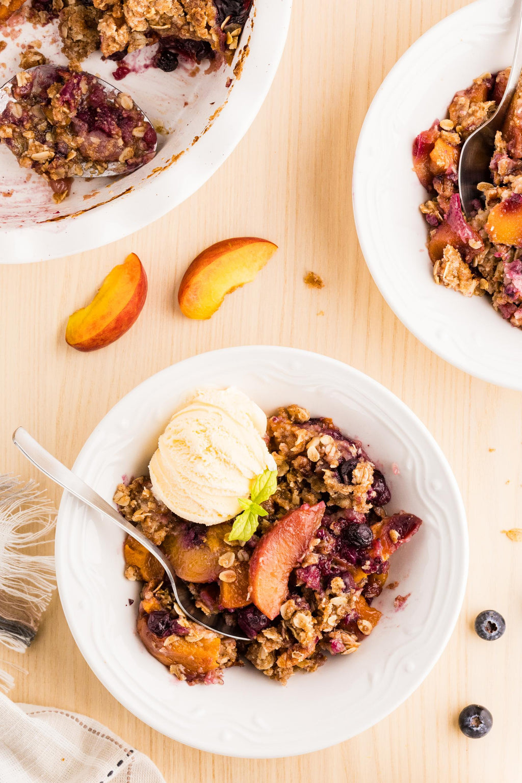 Peach Blueberry Crisp