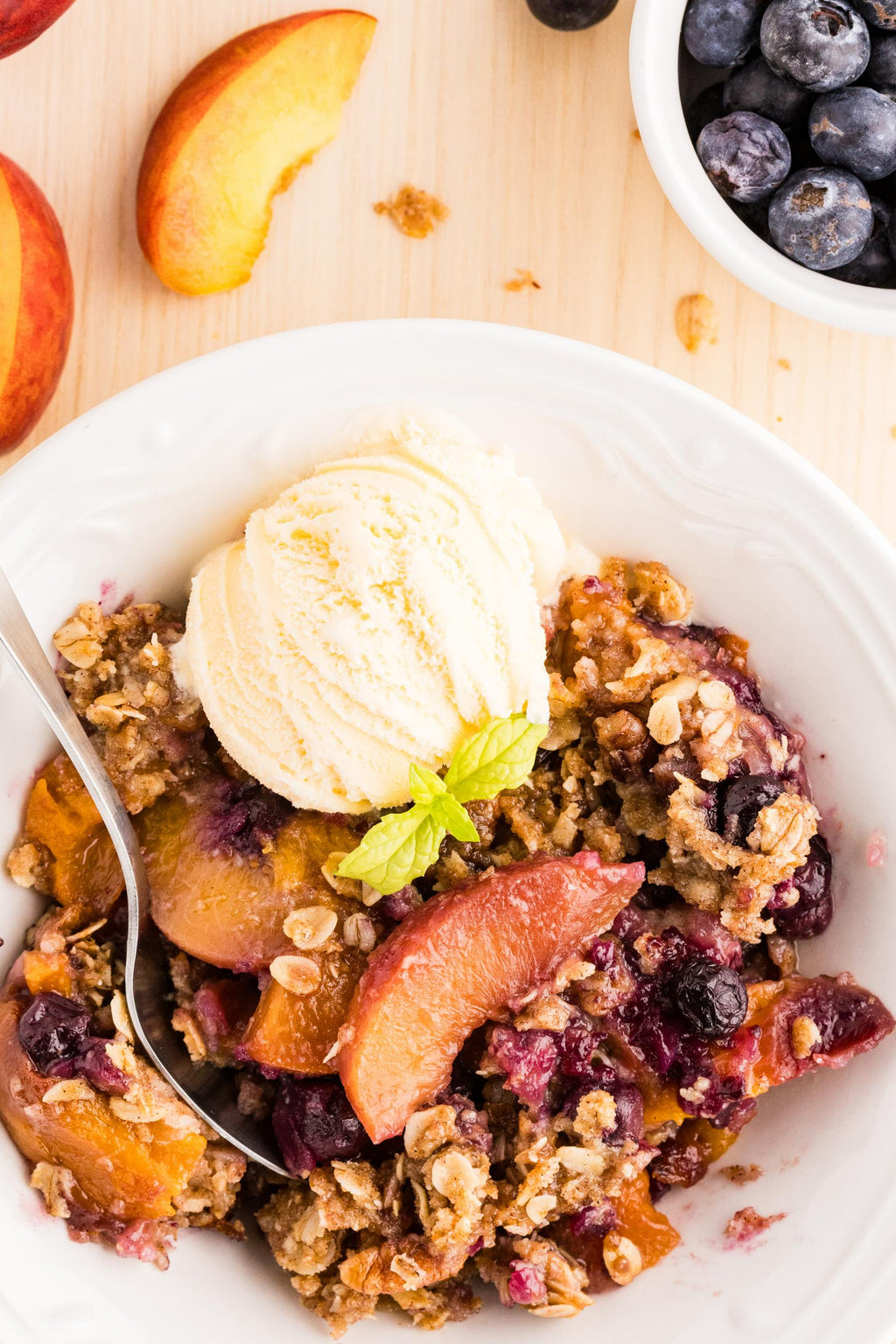 Peach Blueberry Crisp