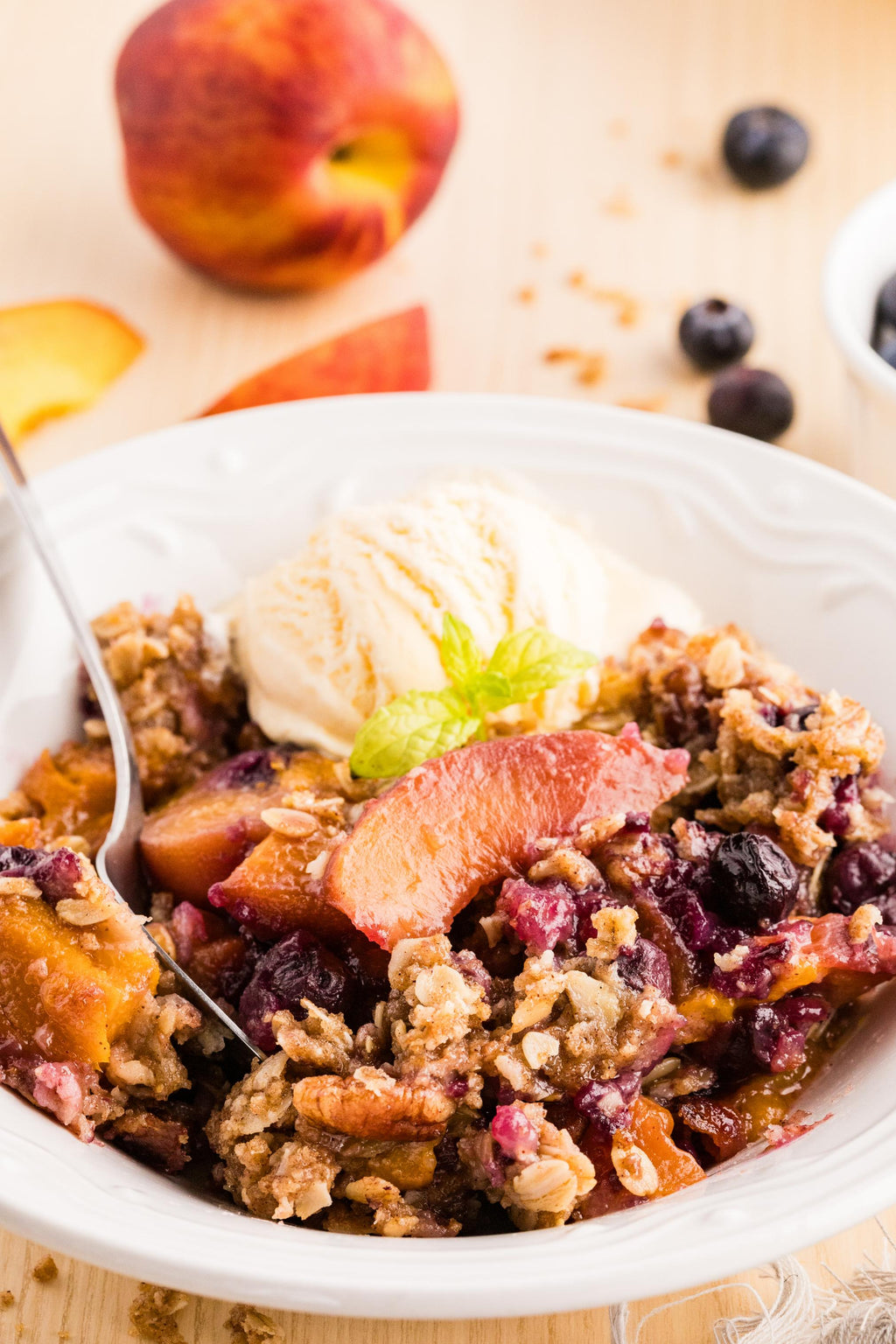 Peach Blueberry Crisp
