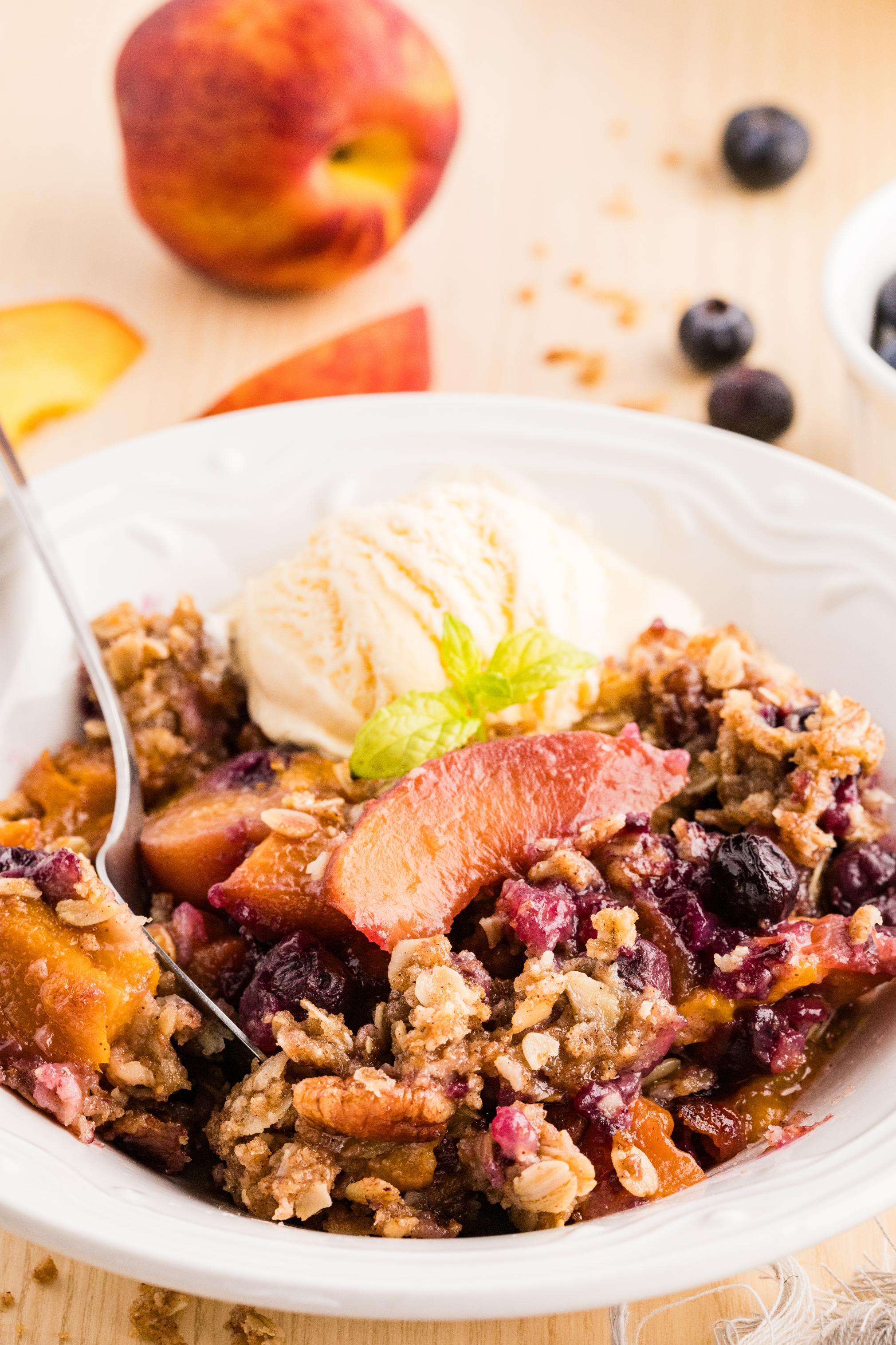Peach Blueberry Crisp