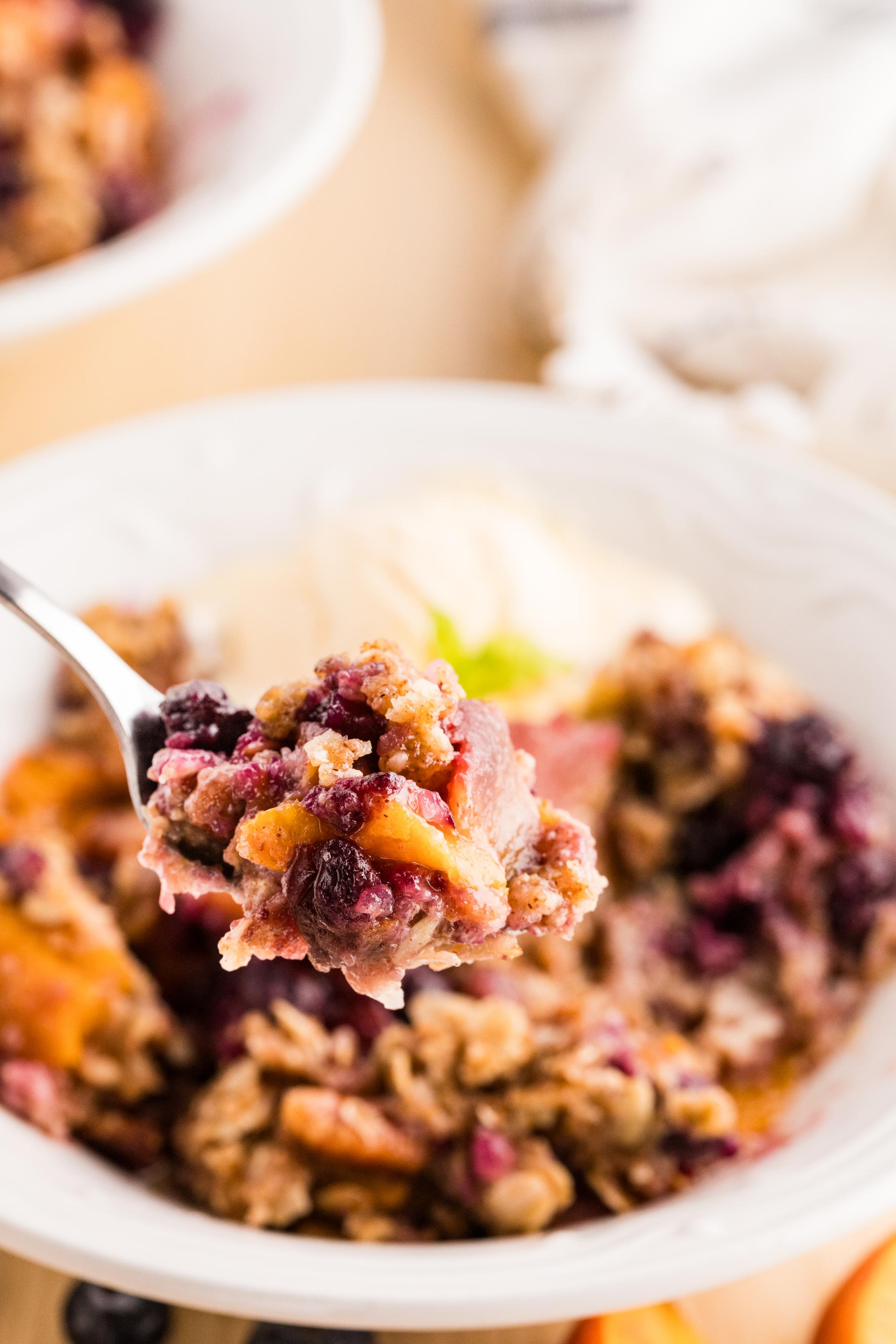 Peach Blueberry Crisp