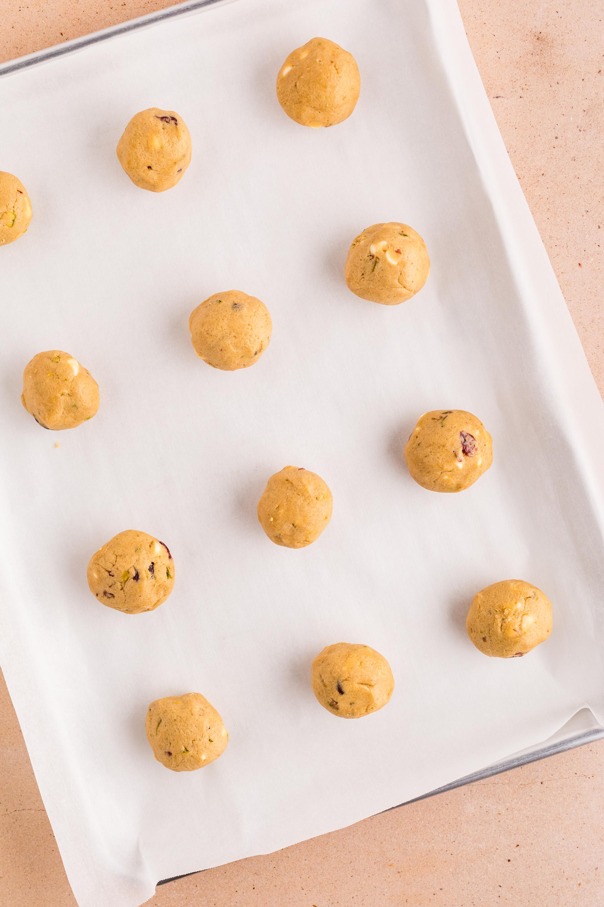 White Chocolate Cranberry Pistachio Cookies